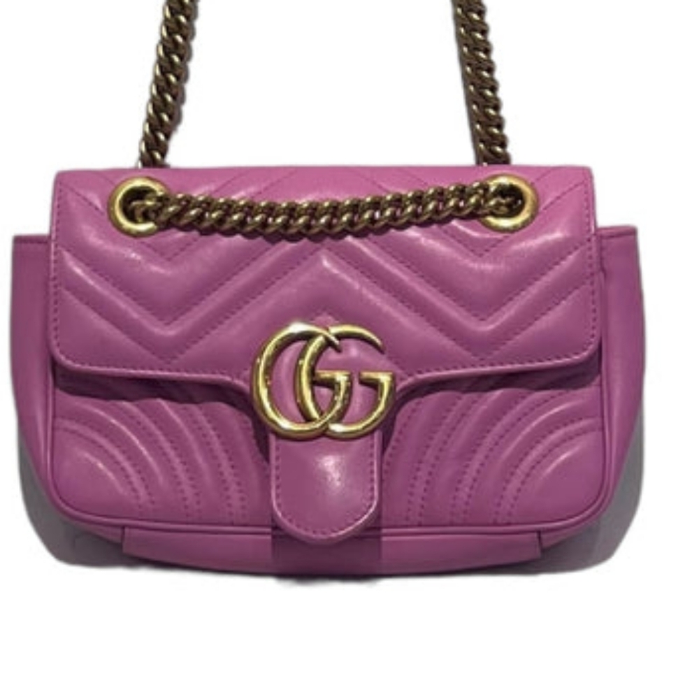 GUCCI/Cross Body Bag/Leather/PNK/Small GG Marmont Matelasse - Picture 15 of 15